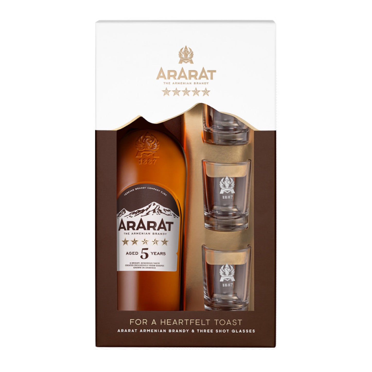 Ararat - Brandy 5 Ans +3 Verres